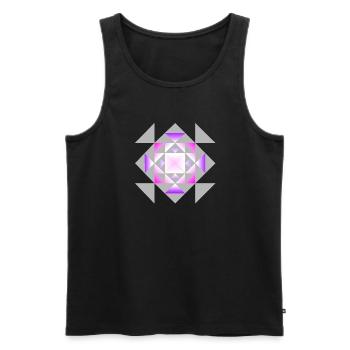 Ornament 2 - Männer Premium Bio Tank Top - Schwarz - Vorne - Michal (187cm)