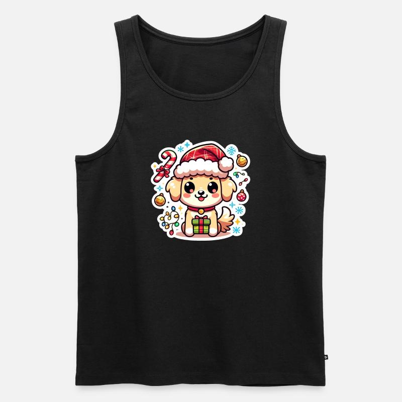 Santa Paws - Männer Premium Bio Tank Top - Schwarz