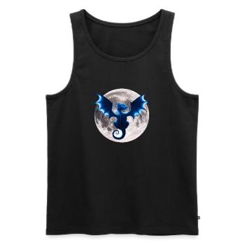 Drachen Motive, monde, dark Fantasy Prints - Männer Premium Bio Tank Top - Schwarz - Vorne - AI Model Male 178 light (178cm)