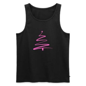 FROHE WEIHNACHTEN WEIHNACHTSBAUM FRAUEN - Männer Premium Bio Tank Top - Schwarz - Vorne - AI Model Male 178 light (178cm)