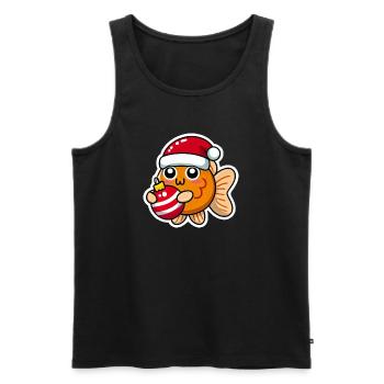 Goldfish Christmas Swain - Männer Premium Bio Tank Top - Schwarz - Vorne - AI Model Male 178 light (178cm)