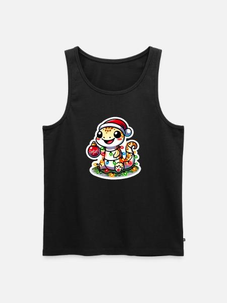 Christmas Gecko Glam - Men's Premium Organic Tank Top - black