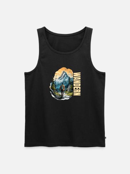 Wandern - Männer Premium Bio Tank Top - Schwarz