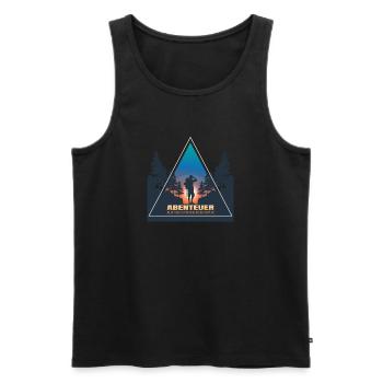 Abenteuer Auf den Spuren der Natur - Männer Premium Bio Tank Top - Schwarz - Vorne - Michal (187cm)