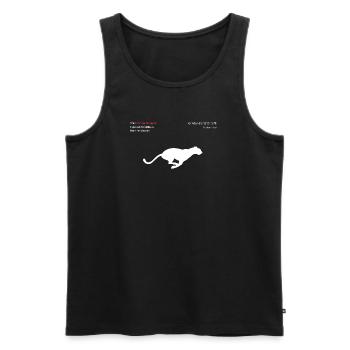 Amu Leopard - Men's Premium Organic Tank Top - black - Front - AI Model Male 178 light (178cm)