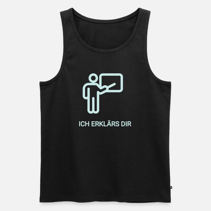 Abstraktes Lehrerthema mit Farbverlauf - Männer Premium Bio Tank Top - Schwarz