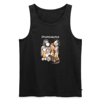 Pferdehaufen Pferde Team Herde Pferd - Männer Premium Bio Tank Top - Schwarz - Vorne - AI Model Male 178 light (178cm)