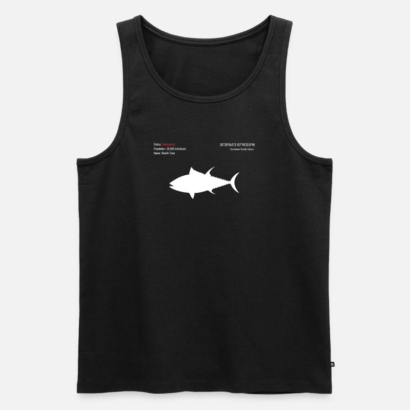 Thunfisch - Männer Premium Bio Tank Top - Schwarz