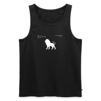 Löwe - Männer Premium Bio Tank Top - Schwarz - Vorne - Michal (187cm)
