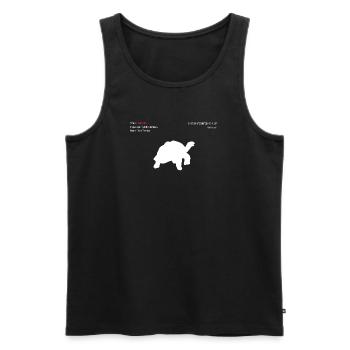 Tortue géante - Débardeur bio Premium Homme - noir - Devant - Michal (187cm)