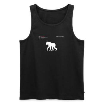 Schimpanse - Männer Premium Bio Tank Top - Schwarz - Vorne - Michal (187cm)