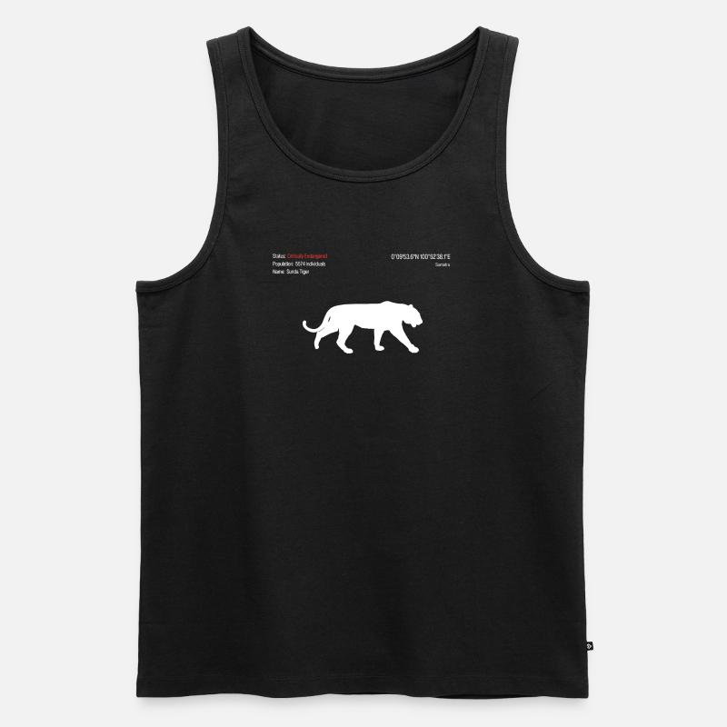 Tiger - Männer Premium Bio Tank Top - Schwarz