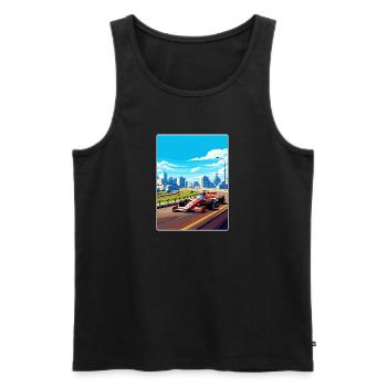 Montreal Circuit Motorsport Rennen Kanada Reisen WPA - Männer Premium Bio Tank Top - Schwarz - Vorne - AI Model Male 178 light (178cm)