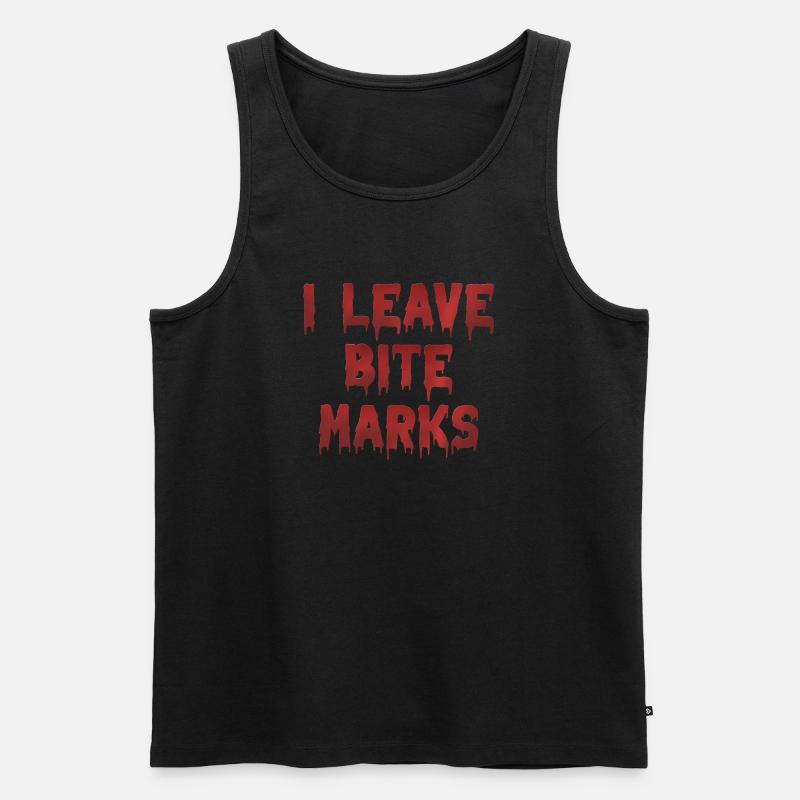bite marks blutspuren - Männer Premium Bio Tank Top - Schwarz