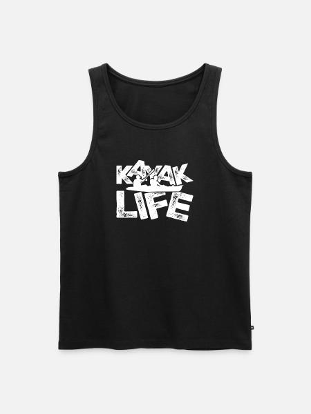 Kayak Life Duo - Men's Premium Organic Tank Top - black