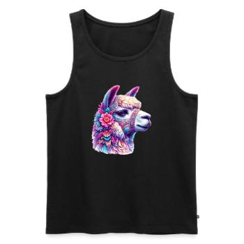 Alpaca - Men's Premium Organic Tank Top - black - Front - AI Model Male 178 light (178cm)