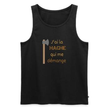 I've got an itchy axe - Men's Premium Organic Tank Top - black - Front - AI Model Male 178 light (178cm)