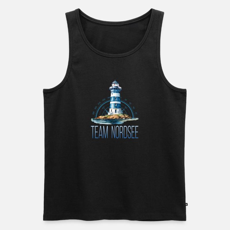 Team Nordsee - Männer Premium Bio Tank Top - Schwarz