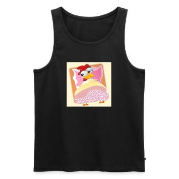 Chickens Chicken Keeping - BED SLEEPING - Men's Premium Organic Tank Top - black - Front - AI Model Male 178 light (178cm)