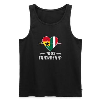 Ghana and Italy 100% friendship - Men's Premium Organic Tank Top - black - Front - AI Model Male 178 light (178cm)