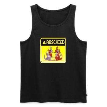 ABSCHIED KOLLEGEN TEAM GRUPPE - KÄNGURUS - Männer Premium Bio Tank Top - Schwarz - Vorne - Michal (187cm)