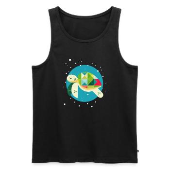 Cute Turtle – Creative Underwater World - Men's Premium Organic Tank Top - black - Front - AI Model Male 178 light (178cm)