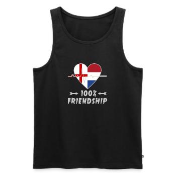 L'Angleterre et les Pays-Bas : amitié à 100 % - Débardeur bio Premium Homme - noir - Devant - Michal (187cm)