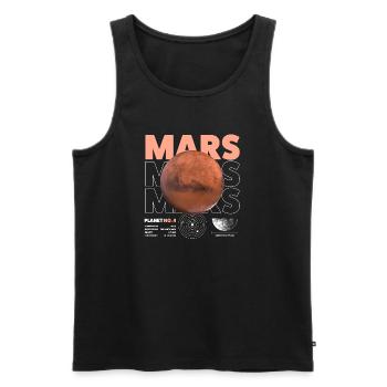 Mars details - Männer Premium Bio Tank Top - Schwarz - Vorne - AI Model Male 178 light (178cm)