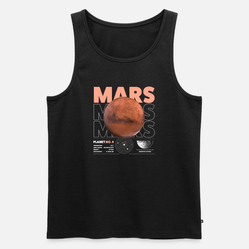 Mars details - Männer Premium Bio Tank Top - Schwarz