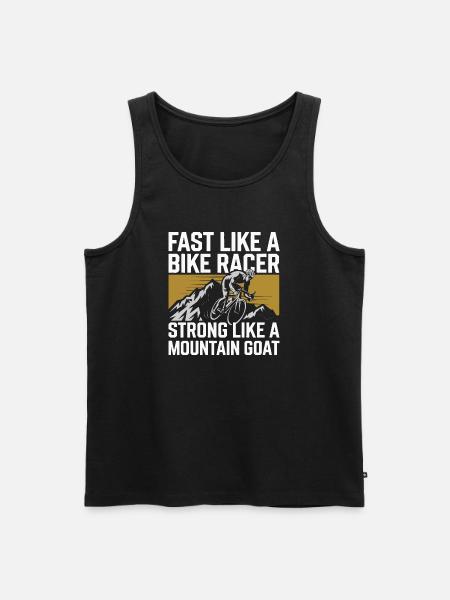 Schnell wie ein Radrennfahrer - Männer Premium Bio Tank Top - Schwarz