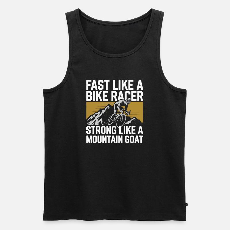 Schnell wie ein Radrennfahrer - Männer Premium Bio Tank Top - Schwarz