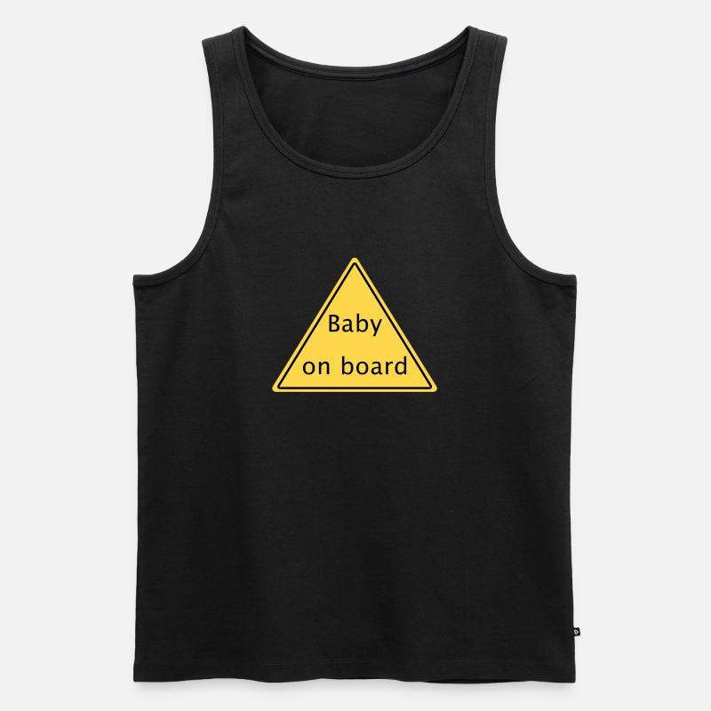 Baby on board - Männer Premium Bio Tank Top - Schwarz