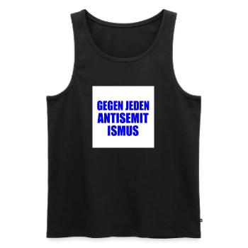gegen jeden antisemitismus - Männer Premium Bio Tank Top - Schwarz - Vorne - Michal (187cm)