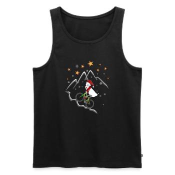 Noël VTT - Débardeur bio Premium Homme - noir - Devant - Michal (187cm)