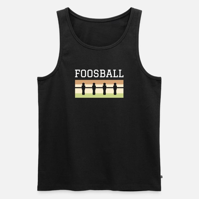 Tischfußball Retro - Männer Premium Bio Tank Top - Schwarz