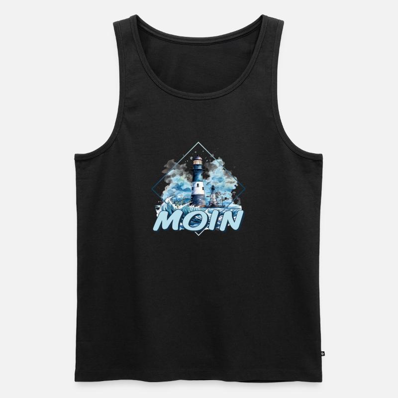 Moin - Männer Premium Bio Tank Top - Schwarz