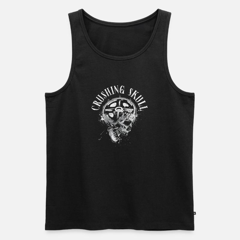 Zermalmendes Schädel-Powerlifting - Männer Premium Bio Tank Top - Schwarz
