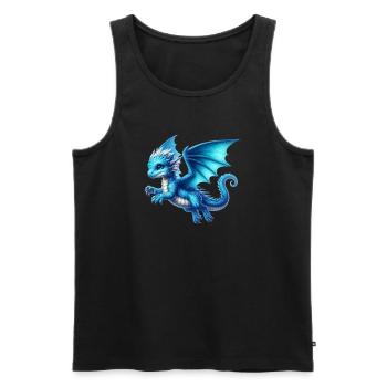 Dragon - Men's Premium Organic Tank Top - black - Front - Michal (187cm)