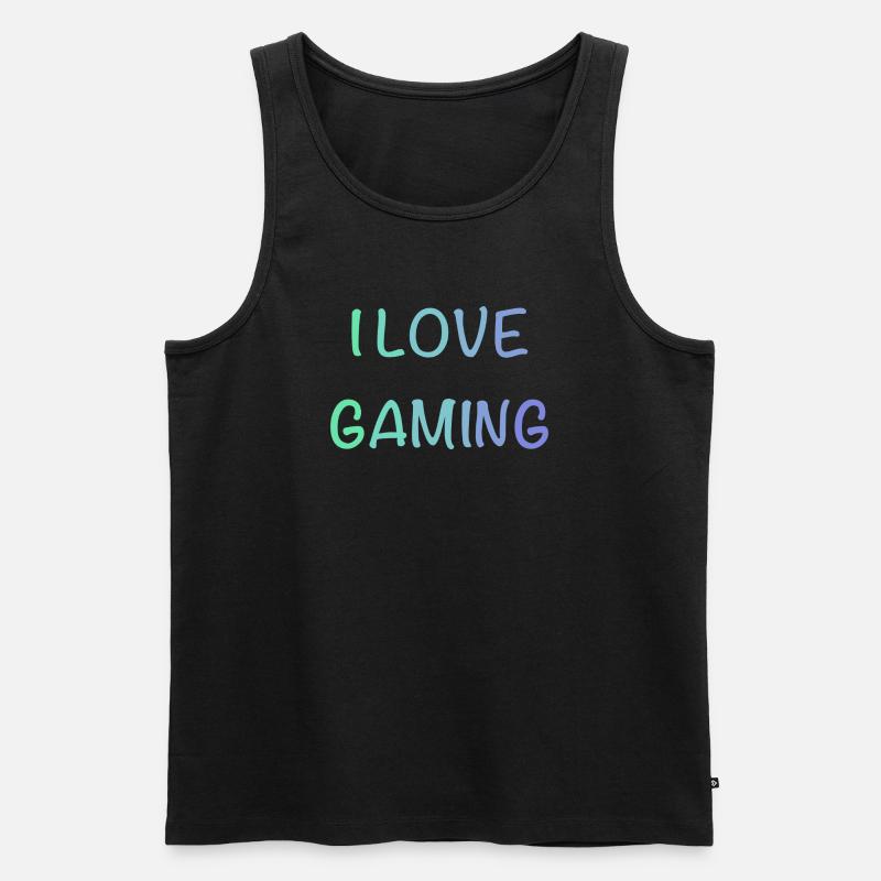 I Love Gaming  - Männer Premium Bio Tank Top - Schwarz