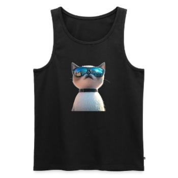 Birma Katze Heilige Birmakatze Süße Birma Katzen - Männer Premium Bio Tank Top - Schwarz - Vorne - AI Model Male 178 light (178cm)