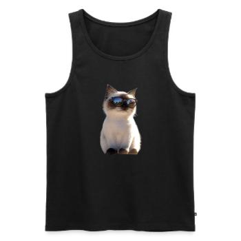 Birma Katze Heilige Birmakatze Süße Birma Katzen - Männer Premium Bio Tank Top - Schwarz - Vorne - AI Model Male 178 light (178cm)