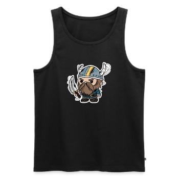 Wikinger - Männer Premium Bio Tank Top - Schwarz - Vorne - Michal (187cm)