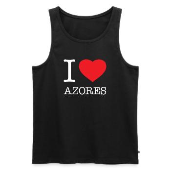 I LOVE AZORES Azoren - Men's Premium Organic Tank Top - black - Front - AI Model Male 178 light (178cm)