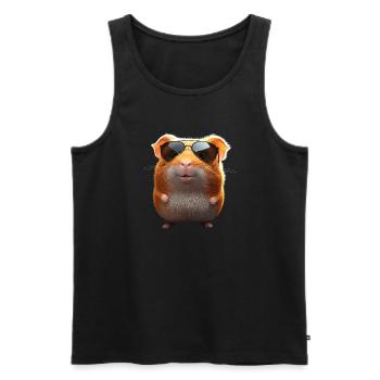 Cochon d’Inde Rongeurs Capybara Rongeur mignon - Débardeur bio Premium Homme - noir - Devant - Michal (187cm)