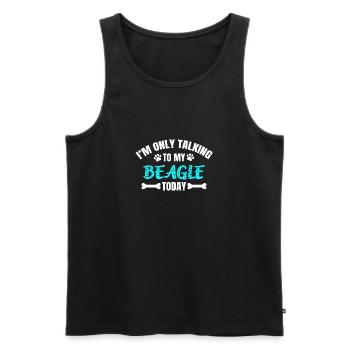 Beagle - Männer Premium Bio Tank Top - Schwarz - Vorne - AI Model Male 178 light (178cm)