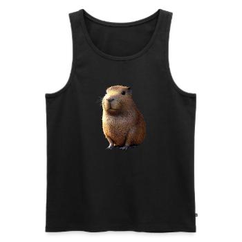 Capybara Be Capy Capybara Drôle Capybara - Débardeur bio Premium Homme - noir - Devant - AI Model Male 178 light (178cm)