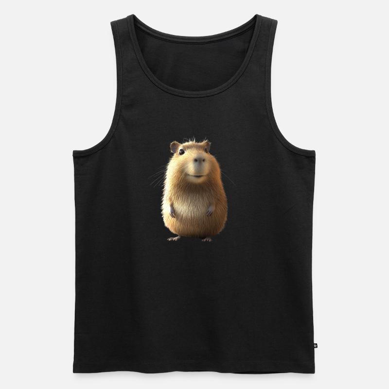Capybara Be Capy Wasserschwein Lustiges Capybara - Männer Premium Bio Tank Top - Schwarz