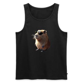 Capybara Be Capy Capybara Drôle Capybara - Débardeur bio Premium Homme - noir - Devant - AI Model Male 178 light (178cm)