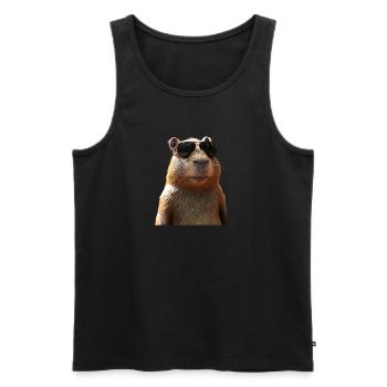 Capybara Be Capy Capybara Drôle Capybara - Débardeur bio Premium Homme - noir - Devant - AI Model Male 178 light (178cm)