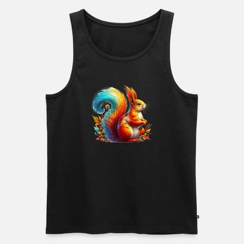 Eichhörnchen - Männer Premium Bio Tank Top - Schwarz